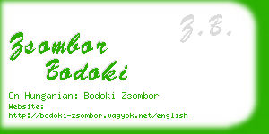 zsombor bodoki business card